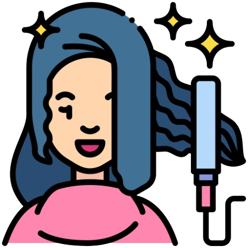 Hair Crimping Hairstyling Service Icon