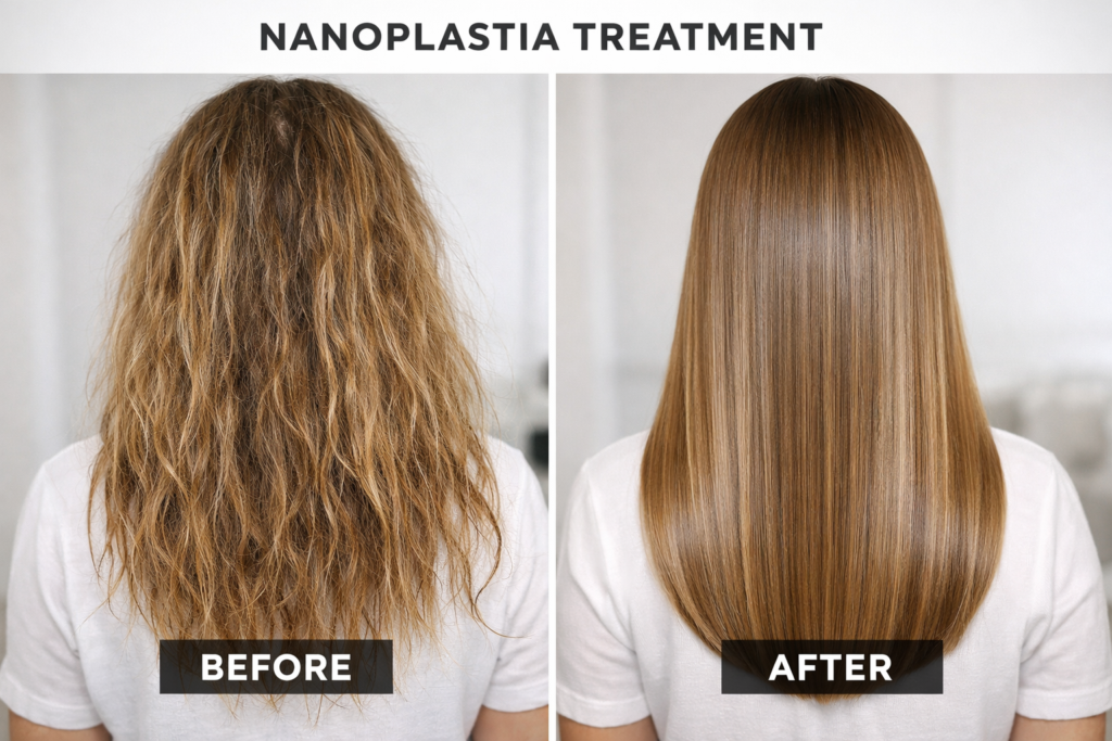 Best Nanoplastia Hair Treatment At Home for Women in Delhi NCR Noida Gurgaon India by Beauty Fly Icon