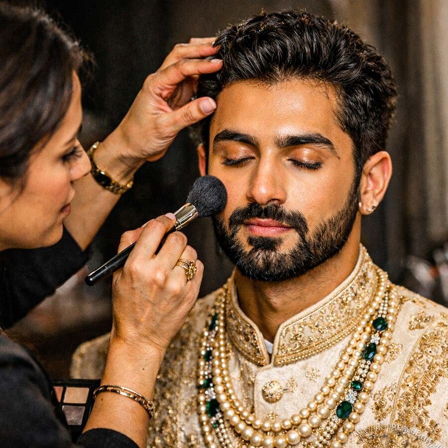 Professional Groom Makeup Services at Home